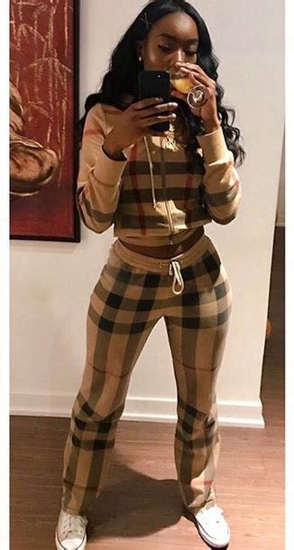 burberry tacky suit|Burberry tracksuit ladies.